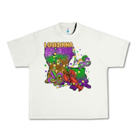 Pistachio mardi gras louisiana map Urban Heavy Tee - MaliasSmallBusiness