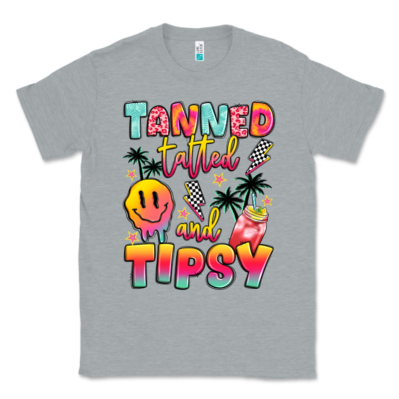 Tanned Tattled And Tipsy Classic Tee by JahusDesignShop | Teevron