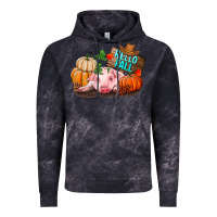Cloud Black Hello fall pig Vintage Hoodie - RanaPortraitStore