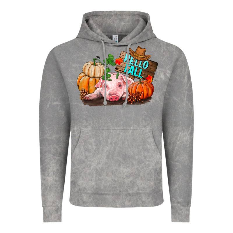 Hello Fall Pig Vintage Hoodie by RanaPortraitStore | Teevron