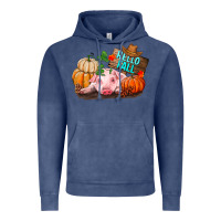 Vintage Denim Hello fall pig Vintage Hoodie - RanaPortraitStore