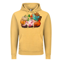 Vintage Mustard Hello fall pig Vintage Hoodie - RanaPortraitStore