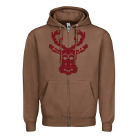 Chestnut Christmas Deer Ugly Zipper Hoodie - Bettercallsaul