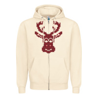Sandshell Christmas Deer Ugly Zipper Hoodie - Bettercallsaul