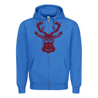 True Royal Christmas Deer Ugly Zipper Hoodie - Bettercallsaul