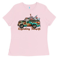 Bubblegum Pink respiratory therapist truck Ladies Tee - RacoonDesign