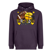 Plum Touchdown season American Football yellow team Heavyweight Hoodie - HowdyJamesFarm