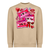 Mushroom valentines day cassette Heavyweight Sweatshirt - NancyCooperArtShop