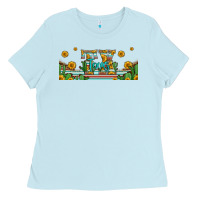Baby Blue tx texas 16oz libbey glass Ladies Tee - HRA Design Shop