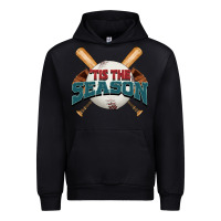 Black 'tis the season baseball Urban Hoodie - FaDigitalArtStudio