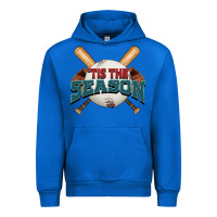 Cobalt 'tis the season baseball Urban Hoodie - FaDigitalArtStudio