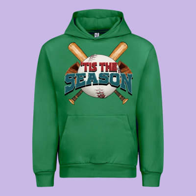 'tis The Season Baseball Urban Hoodie Designed By Fadigitalartstudio