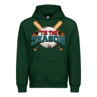 Forest Green 'tis the season baseball Urban Hoodie - FaDigitalArtStudio