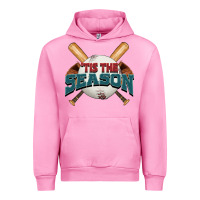 Fuchsia Pink 'tis the season baseball Urban Hoodie - FaDigitalArtStudio