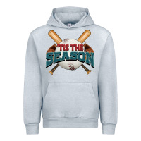Heather Grey 'tis the season baseball Urban Hoodie - FaDigitalArtStudio
