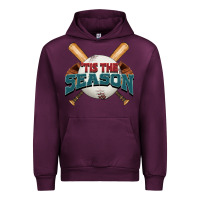 Mauve Wine 'tis the season baseball Urban Hoodie - FaDigitalArtStudio