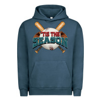 Pigment Midnight Navy 'tis the season baseball Urban Hoodie - FaDigitalArtStudio