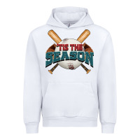 White 'tis the season baseball Urban Hoodie - FaDigitalArtStudio