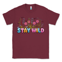 Burgundy stay wild Classic Tee - MaliasSmallBusiness
