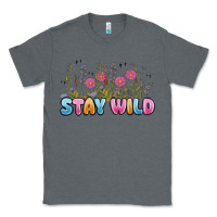Charcoal Heather stay wild Classic Tee - MaliasSmallBusiness