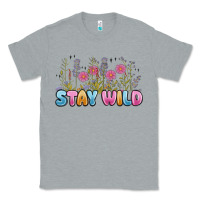 Heather Grey stay wild Classic Tee - MaliasSmallBusiness