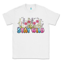 White stay wild Classic Tee - MaliasSmallBusiness