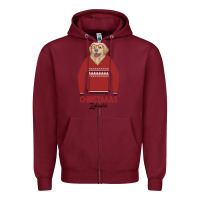 Burgundy Christmas Labrador Zipper Hoodie - Bettercallsaul