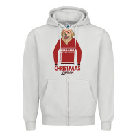 Dove Grey Christmas Labrador Zipper Hoodie - Bettercallsaul