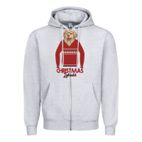 Heather Grey Christmas Labrador Zipper Hoodie - Bettercallsaul