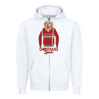 White Christmas Labrador Zipper Hoodie - Bettercallsaul