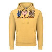 Vintage Mustard Peace Love America Vintage Hoodie - Jasminsmagicworld