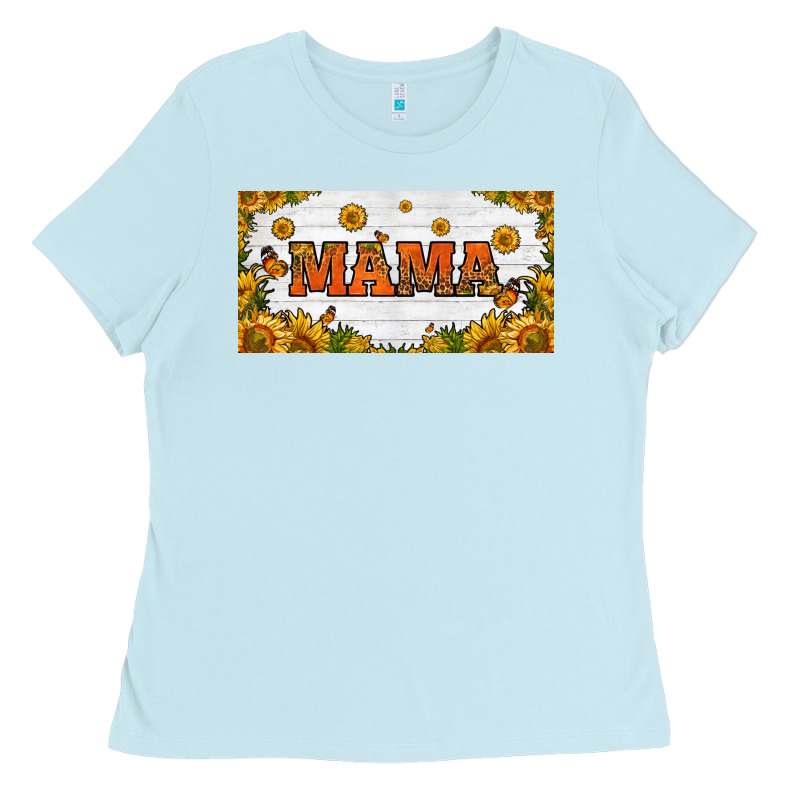 Sunflowers And Butterflies Mama License Plate Ladies Tee by HRA Design Shop | Teevron