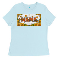 Baby Blue sunflowers and butterflies mama license plate Ladies Tee - HRA Design Shop