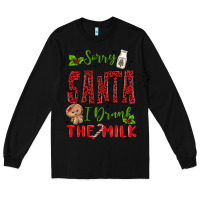 Black sorry santa ı drank the milk Long Sleeve Tee - MaliasSmallBusiness