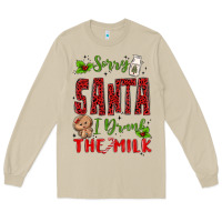 Mushroom sorry santa ı drank the milk Long Sleeve Tee - MaliasSmallBusiness