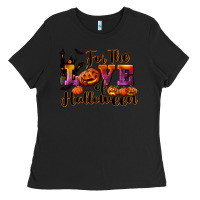 Black For The Love Of Halloween Ladies Tee - RanaPortraitStore