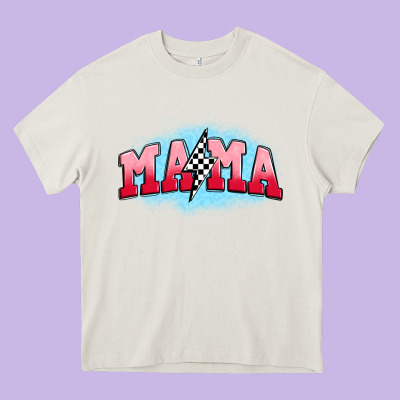 Mama Lightning Bolt Heavy Core Tee Designed By Jahusdesignshop