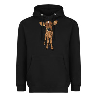 Black Baby cow Heavyweight Hoodie - HowdyJamesFarm
