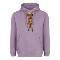 Lavender Baby cow Heavyweight Hoodie - HowdyJamesFarm