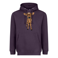 Plum Baby cow Heavyweight Hoodie - HowdyJamesFarm
