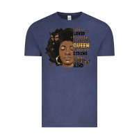 Vintage Denim afro woman smart loved powerful Vintage Tee - MaliasSmallBusiness