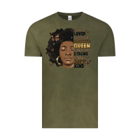Vintage Olive afro woman smart loved powerful Vintage Tee - MaliasSmallBusiness