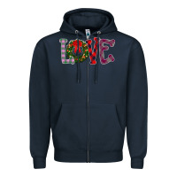 Navy Love Christmas Zipper Hoodie - Bettercallsaul
