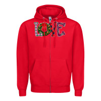 Red Love Christmas Zipper Hoodie - Bettercallsaul