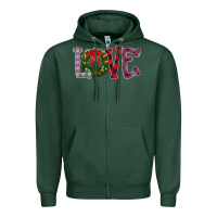 Sports Green Love Christmas Zipper Hoodie - Bettercallsaul