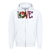 White Love Christmas Zipper Hoodie - Bettercallsaul