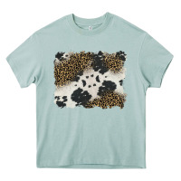 Arona black and white cowhide background Heavy Core Tee - BarkalooDesign