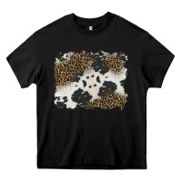 Black black and white cowhide background Heavy Core Tee - BarkalooDesign