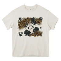 Black And White Cowhide Background Heavy Core Tee | Teevron