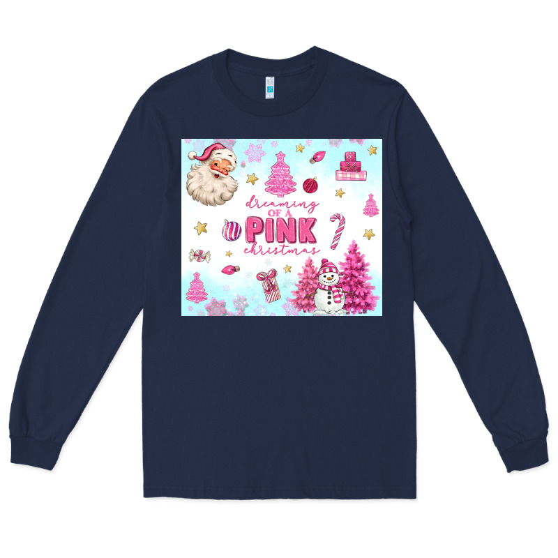 Dreaming Of A Pink Christmas Long Sleeve Tee by MaliasSmallBusiness | Teevron